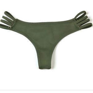 Midori Olive Green Tavarua bikini bottoms